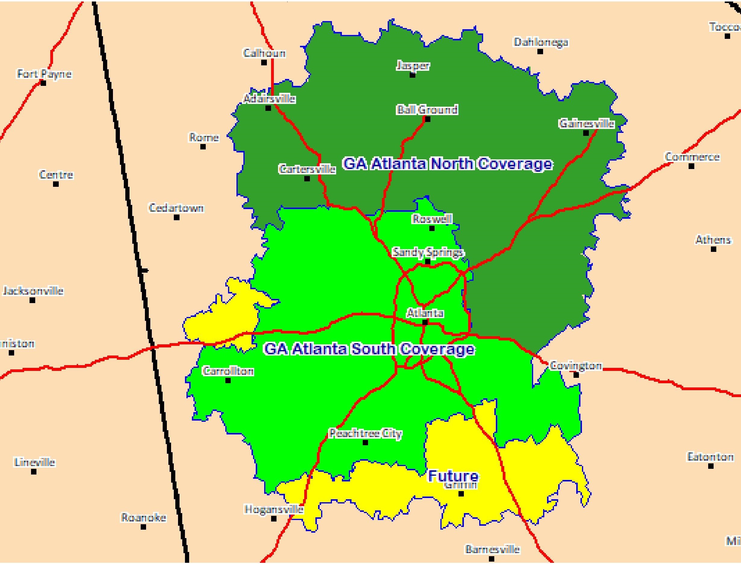Atlanta Service Areas